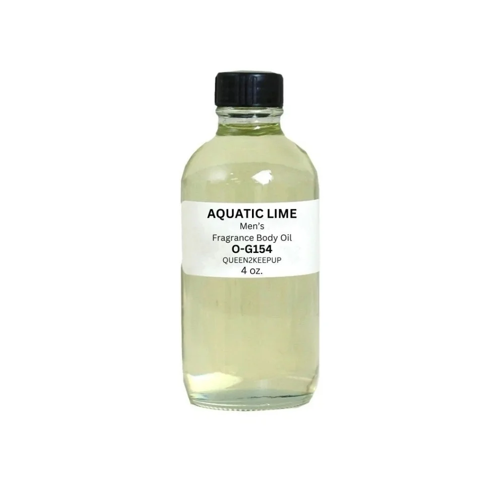 Aquatic Lime (Men) Body Oil 4 oz Fragrance All Natural Pure Uncut Scent
